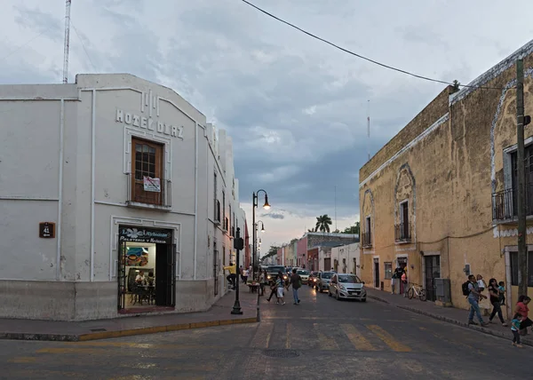 Valladolid Mexico Maart 2018 Weg Bij Zonsondergang Historische Stad Van — Stockfoto