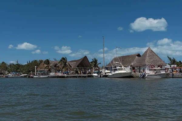 Holbox, Meksika-Mart 24, 2018: Holbox bağlantı noktası, Quintana Roo, Meksika
