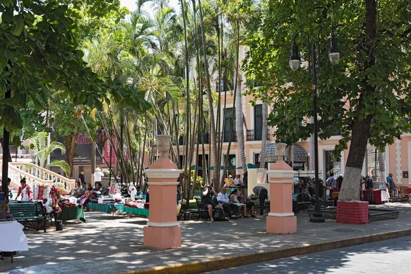 Merida México Marzo 2018 Parque Hidalgo Centro Histórico Mérida Yucatán — Foto de Stock