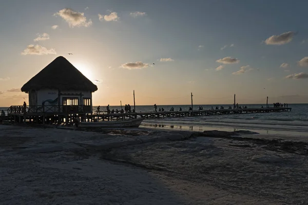 Playa Holbox Island Atardecer México — Foto de Stock