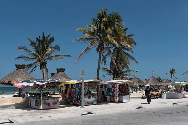 Progreso México Marzo 2018 Paradas Recuerdos Paseo Marítimo Progreso Yucatán —  Fotos de Stock