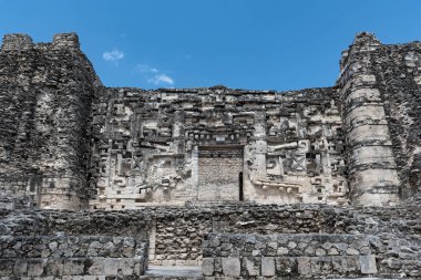 Antik Maya şehri Hormiguero 'nun kalıntıları, Campeche, Meksika