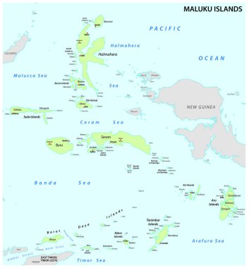 Maluku Adaları harita vektör