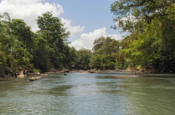 Paesaggio fluviale nel sud di Fortuna in Costa Rica — Foto Stock