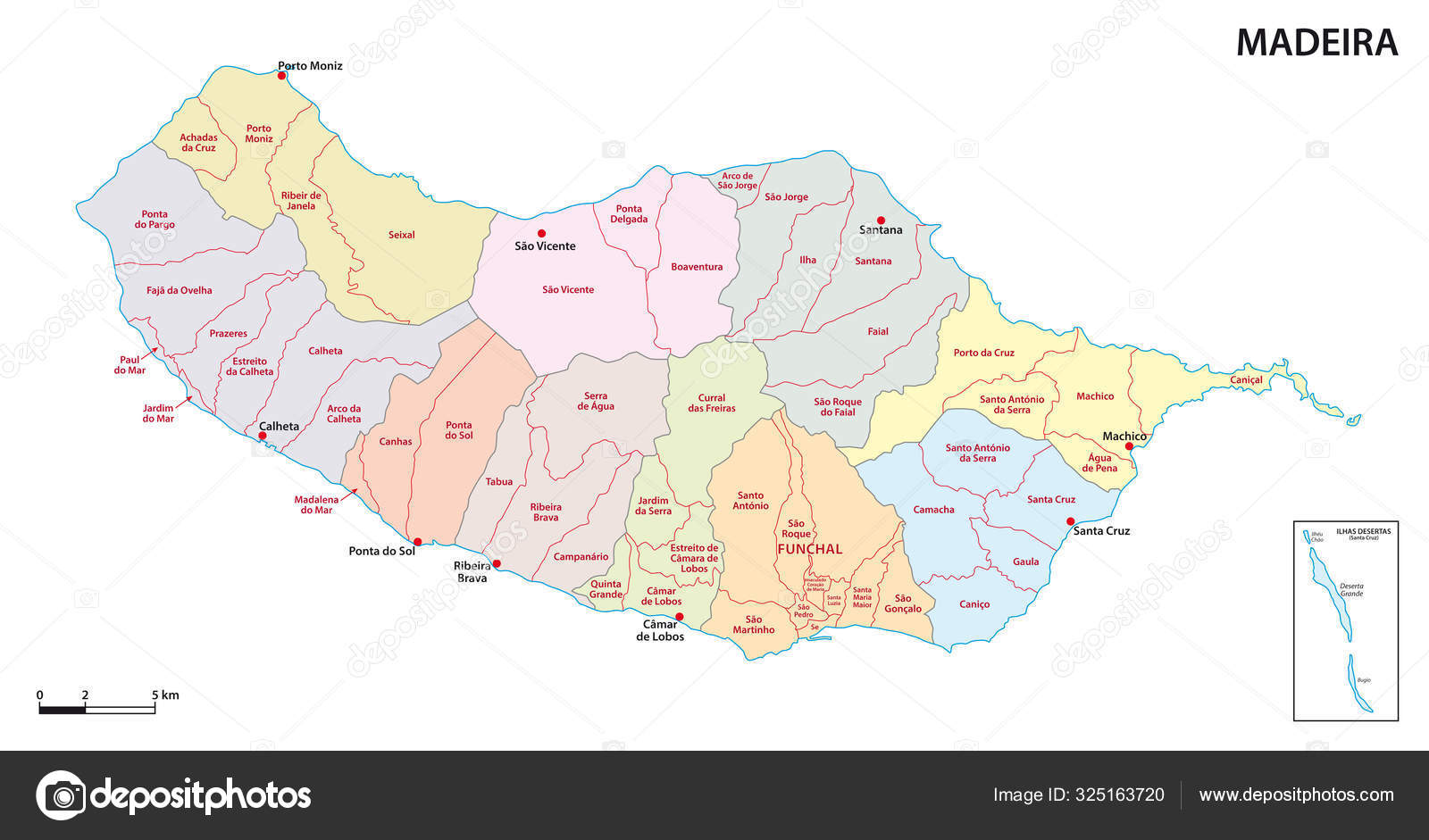 Mapa administrativo de Portugal