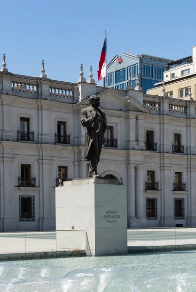 Santiago Chile Enero 2020 Monumento Arturo Alessandri Palma Frente Palacio —  Fotos de Stock