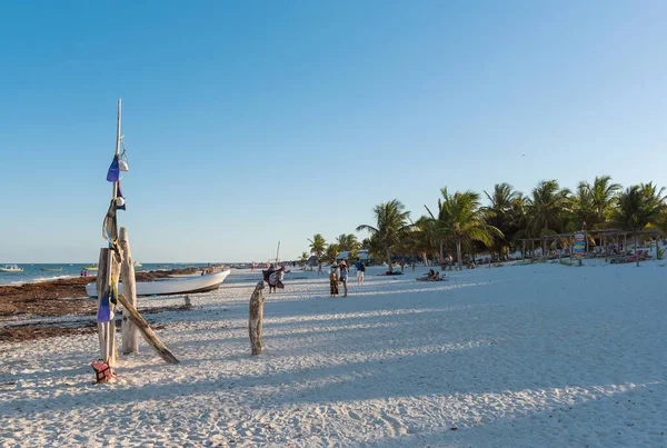 Tulum México Marzo 2018 Turistas Paradise Beach Tulum Península Yucatán — Foto de Stock