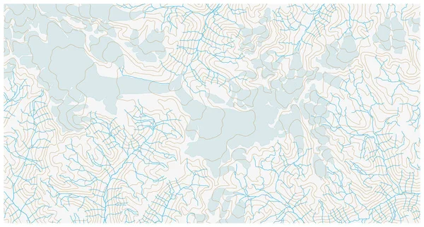 Buzul Gösterimi Ile Soyut Topoğrafik Vektör Haritası — Stok Vektör