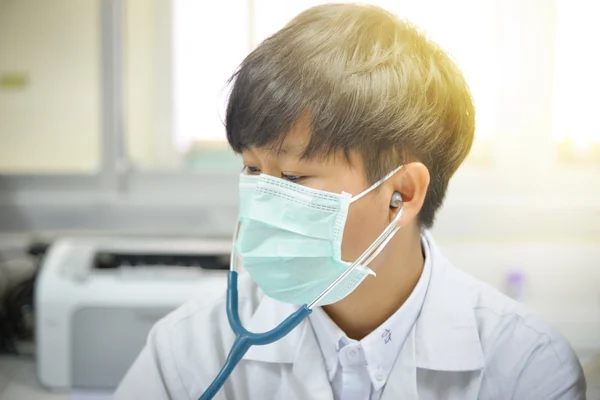 asia scientist working in biological laboratory.