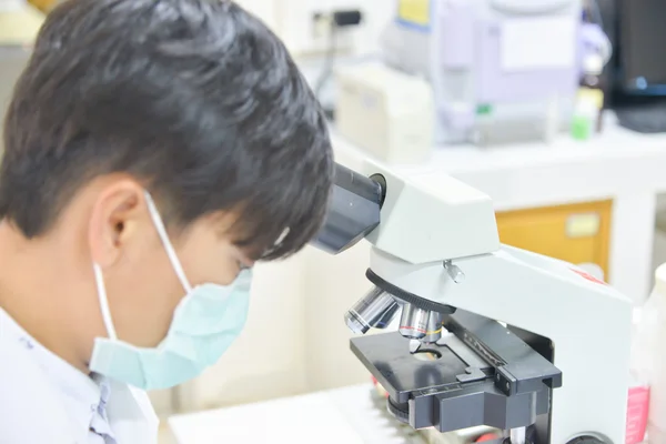 Scientist with equipment and science experiments — Stock Photo, Image