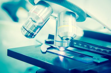 Teknoloji tıbbi malzeme mikroskop.