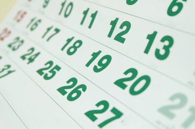 14 tarihinde işaretleme closeup el pembe tonda Şubat Sevgililer günü.