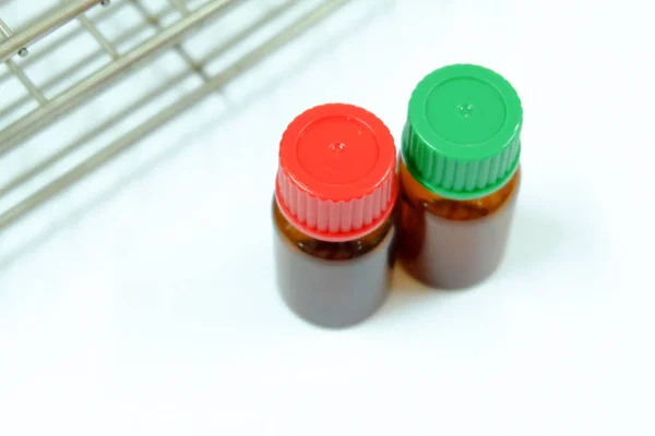 Botella laboratorio marrón — Foto de Stock