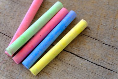 Ahşap doku tebeşir.