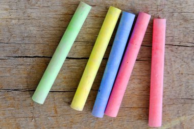 Ahşap doku tebeşir.