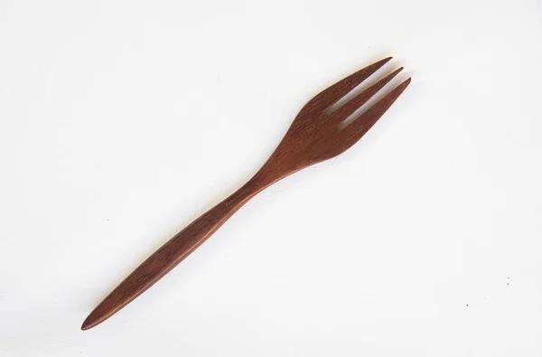 Spoon wood on white background. — Stock Photo, Image