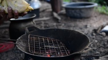 Tayland kırsal kesimde pişirme.