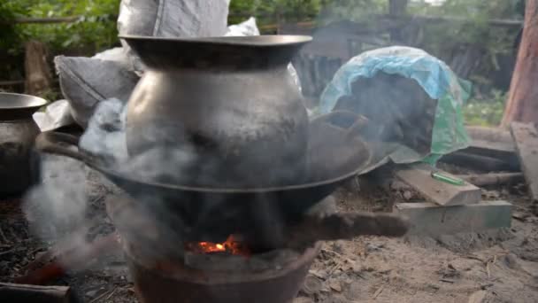 Cucina nella campagna della Thailandia . — Video Stock