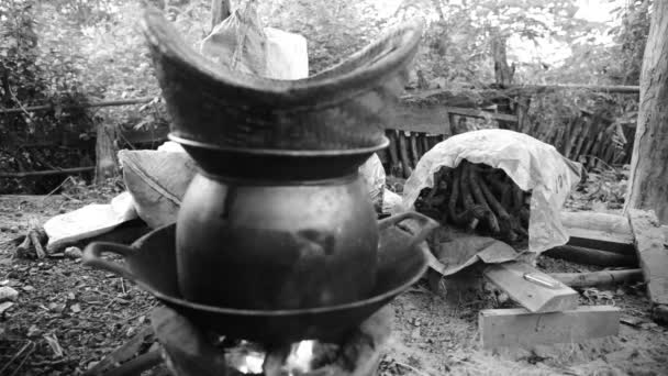 Cooking in countryside of thailand. — Stock Video