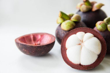 Taze mangosteen Tay meyve.