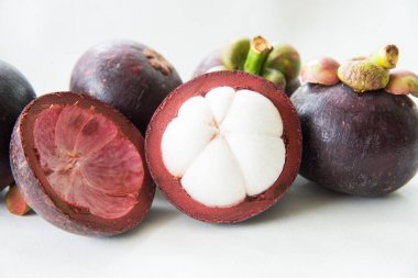 Taze mangosteen Tay meyve.