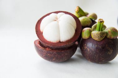Taze mangosteen Tay meyve.