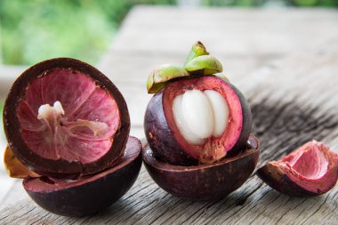 Taze mangosteen Tay meyve.