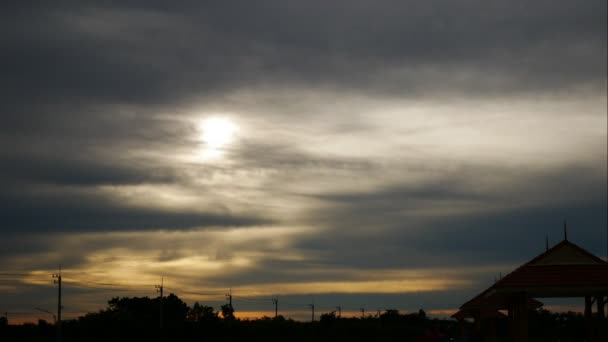 Sonnenuntergang Zeitraffer gesehen Natur Hintergrund — Stockvideo