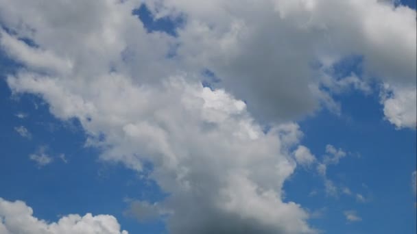 Clound se déplaçant sur fond bleu timelapse vu .