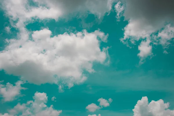 Green sky cloud nature background.