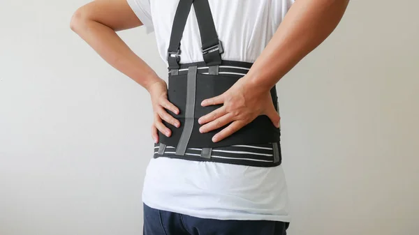 クローズ アップ患者の腰部脊椎症. — ストック写真