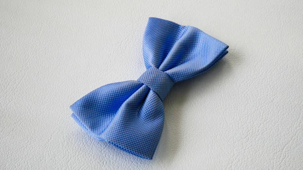 Beyaz arkaplanda mavi fiyonk.