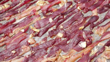 Kırmızı et kuru arka plan.