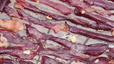 Kırmızı et kuru arka plan.