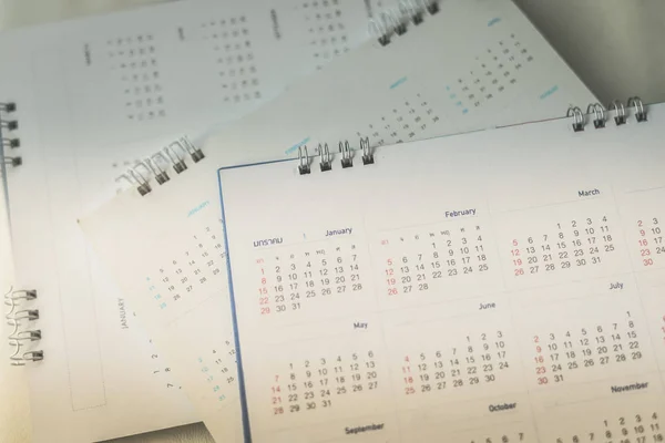 Blurred calendar in dark tone. — Stock Photo, Image