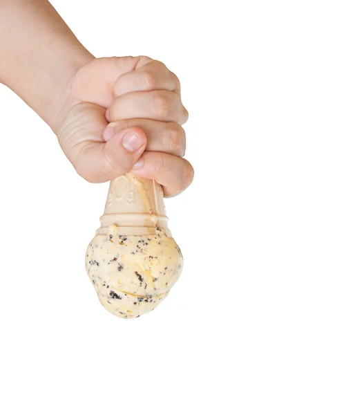 Mão com sorvete . — Fotografia de Stock