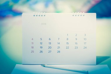 Takvim sayfası bulanıklık.