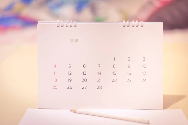 Blur calendar page.