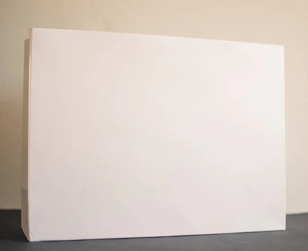 White paper bag on blur background.