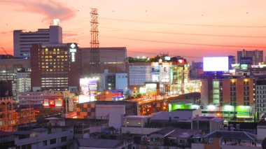 2018 Mart 4:night bangkok Tayland ışık.