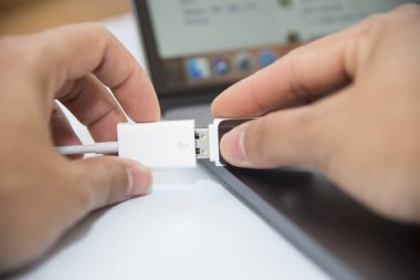 USB bağlantı noktası teknoloji kavramı.