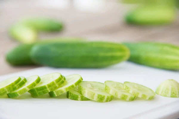 Close up fresh green cucumber. — Stock Photo, Image