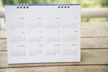 Beyaz Takvim planlama kavramı içinde.