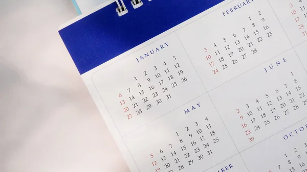 Close up calendar in Japanese tone. — Stock Photo, Image