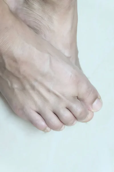 Close up foot on floor. — ストック写真