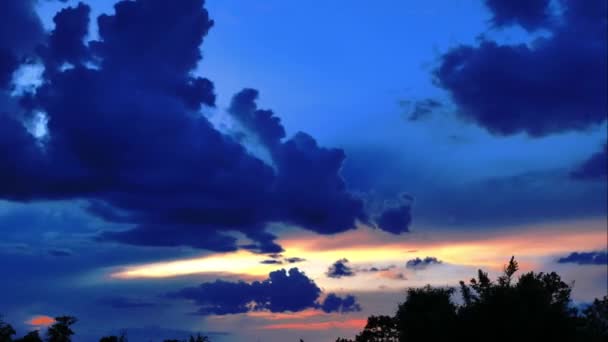 Nube Moviéndose Línea Tiempo Visto — Vídeo de stock