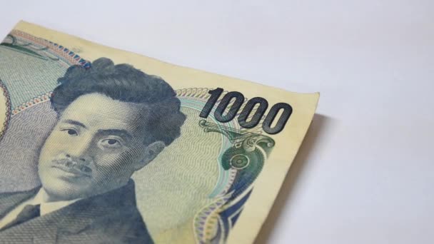 Primer Plano Moneda Dinero Japón — Vídeo de stock