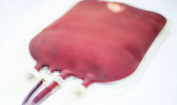 Close Red Blood Bag Blood Bank Laboratory — Stock Photo, Image
