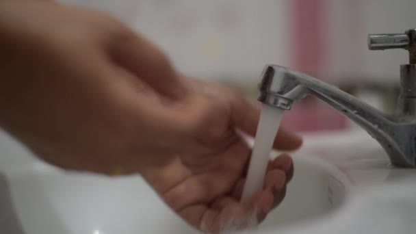 Mycie Rąk Bakteriami Wirusami Zabijającymi — Wideo stockowe