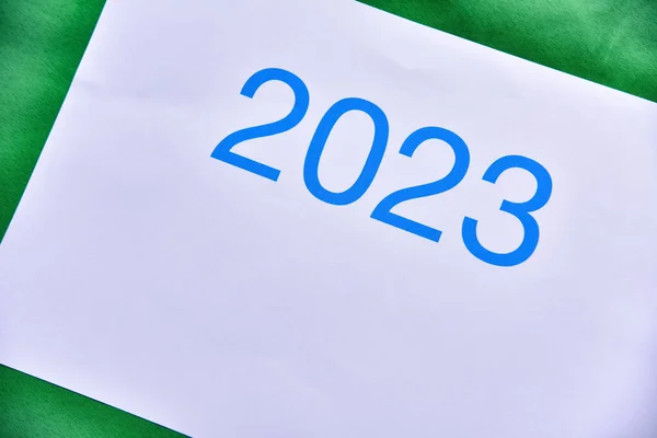 2023 Beyaz Zemin Üzerine Yeni Yıl Konsepti — Stok fotoğraf